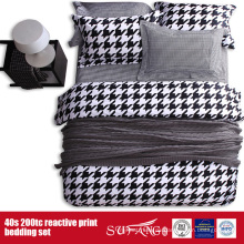 133 * 72 gedruckt schwarz weiß Bettbezug für Hotel / Home Use